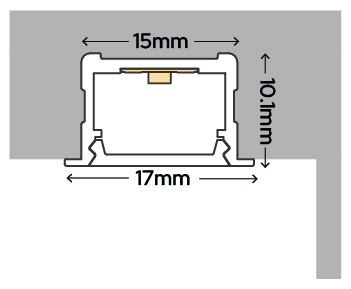 24V Modex Intra Cut-Anywhere LED Strip in Recessed Profile - Sycamore B2B