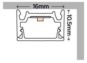 24V Modex Exa Cut-Anywhere LED Strip in Surface Profile - Sycamore B2B