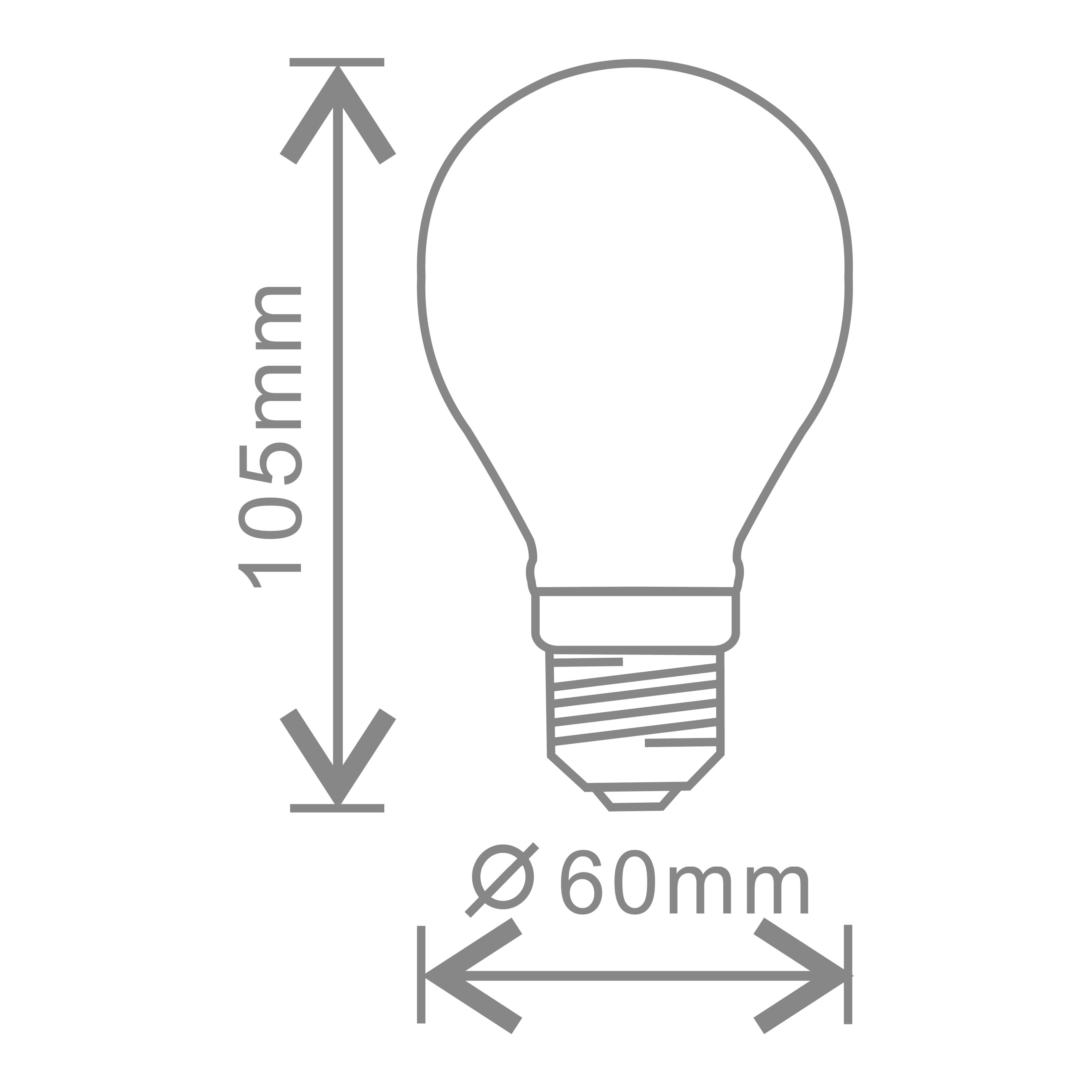 4.5W Frosted Traditional glass light bulb with LED filament - Kosnic