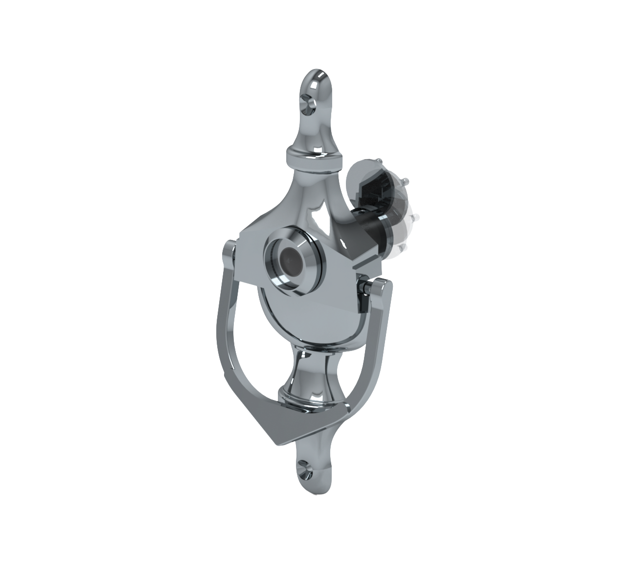 Door Knocker with Integrated Viewer